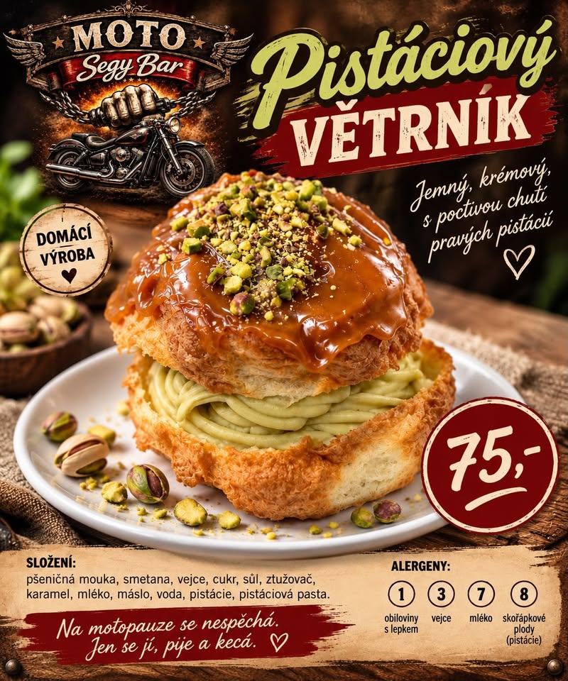 Pistáciový větrník